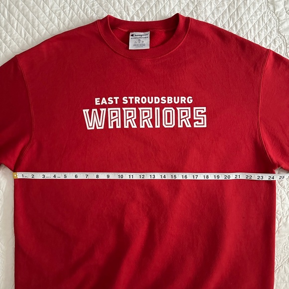 Champion East Stroudsburg University ESU Crewneck Sweatshirt Pullover Red XL - Picture 8 of 10